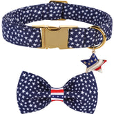 DOGWONG collar para perro con bandera y lazo, perfecto para fiestas patrias
