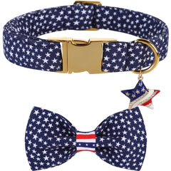 DOGWONG collar para perro con bandera y lazo, perfecto para fiestas patrias