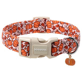 DOGWONG collar calabaza rosa ajustable para paseos diarios con estilo.