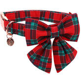 DOGWONG collar navidad-bow; perfecto para fiestas y paseos festivos.