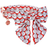 Collar DOGWONG para perro con diseño navideño rojo de cuadros