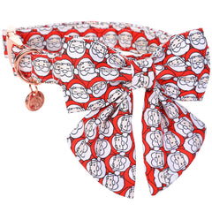 Collar DOGWONG para perro con diseño navideño rojo de cuadros