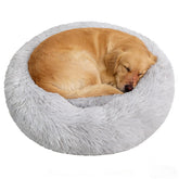 Doimier cama-donut-calma-perro-grande: comodidad suave para dormir
