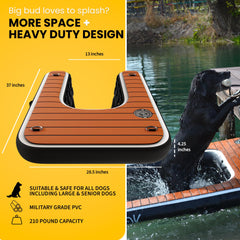 DOK Dog-DOK Mini rampa sumergida mantiene el acceso estable.