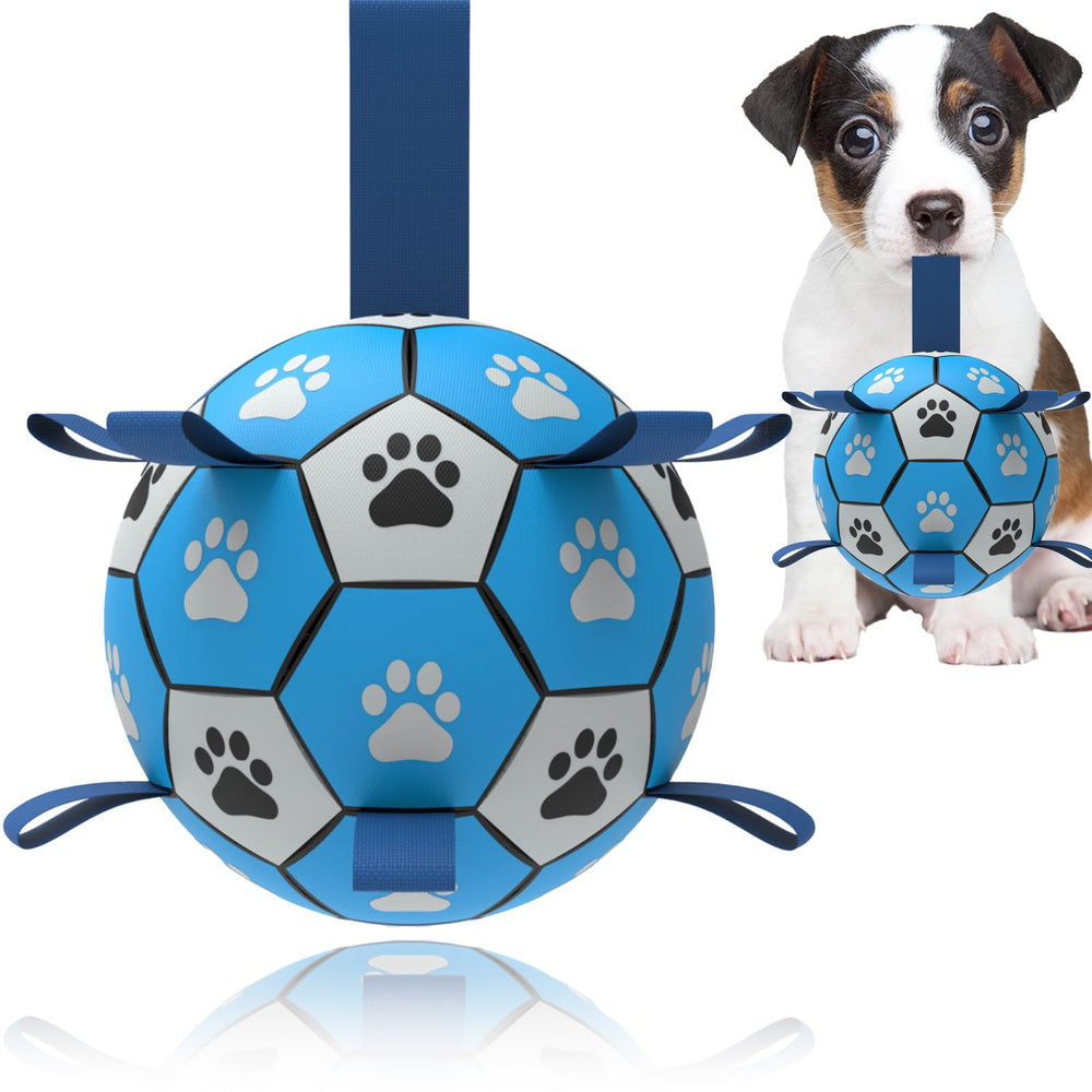 Domchan bola fútbol de cuerda para perros, 6 pulgadas, ayuda a liberar energía durante el juego.