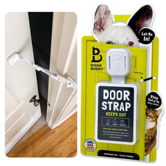 Door Buddy cierre de puerta para gato gris facilita espacio para el felino