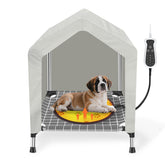 Dopliv casa perro caliente elevada, cómoda y protegida del suelo para mayor higiene.