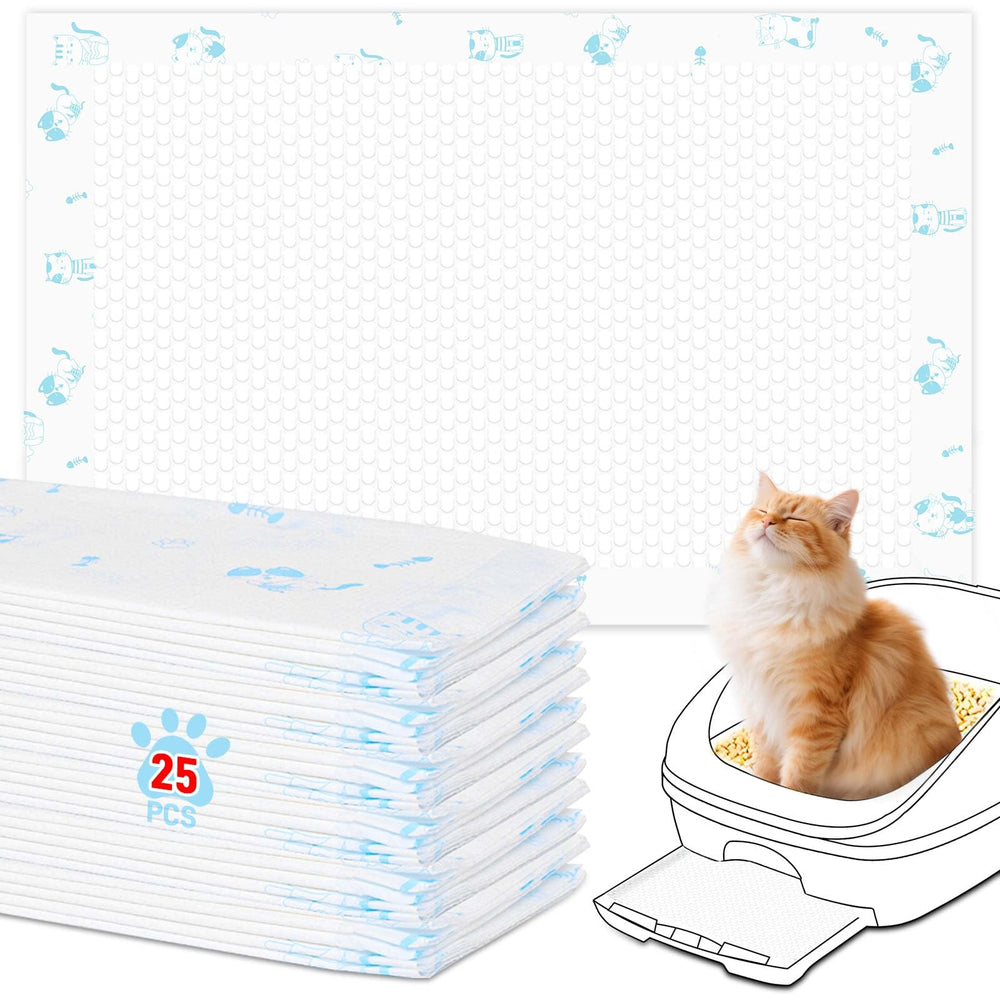 DOQVTIZAY almohadilla absorbente para gatos, mantiene la bandeja limpia y seca.