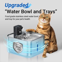 Fuente DownyPaws sin cables facilita ubicarla en cualquier habitación.