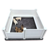 DOZZOPET caja-whelping-perros 48x48-18pulgadas ofrece espacio cómodo para madre y cachorros.