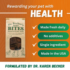 Dr. Becker's hígado de res, ingrediente único para dietas simples.