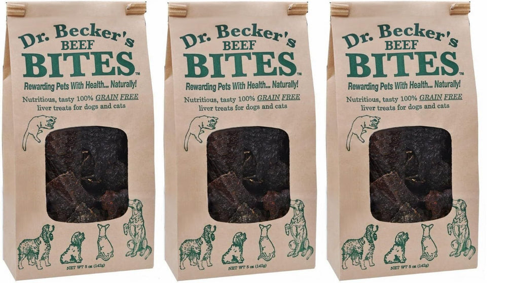 Dr. Becker's trozos ternera original para entrenamiento de mascotas.