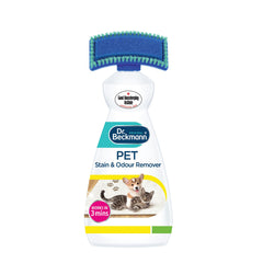 Dr. Beckmann limpiador de manchas para mascotas, botella con aplicador.