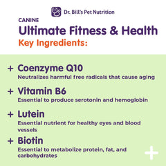 Dosis diaria de Dr. Bill's Canine Ultimate Fitness para resistencia