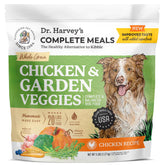 Dr. Harvey's alimento para perros con pollo y vegetales deshidratados para nutrición equilibrada.