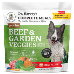Dr. Harvey's res y verduras deshidratadas: proteína real para una comida completa.