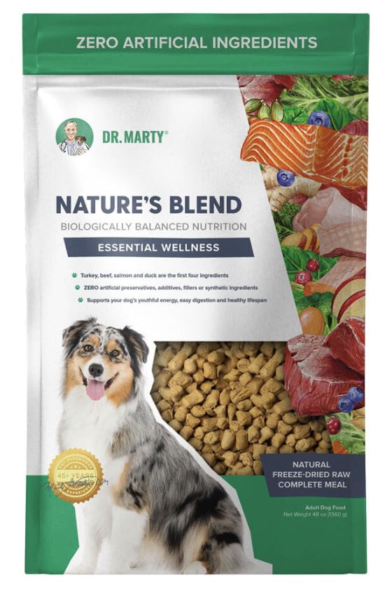 Dr. Marty Nature’s Blend Presentación 48oz para perros, sabor natural y conveniente.