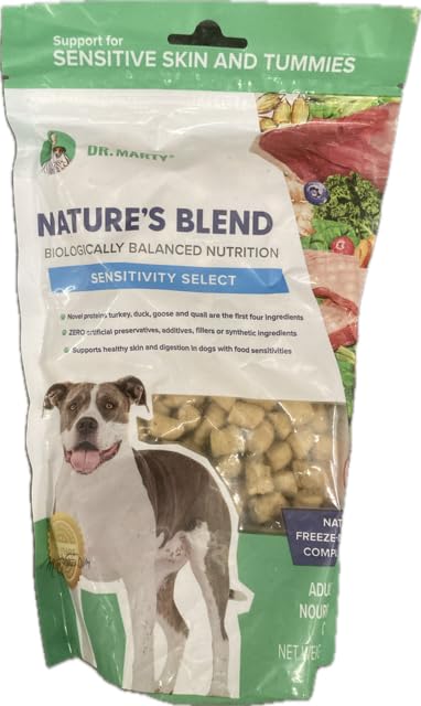 Dr. Marty Nature's Blend Sensitivity Select: alimento canino liofilizado crudo para digestión sensible