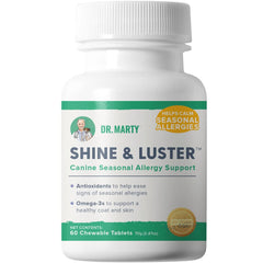 Dr. Marty Shine & Luster, comprimidos para perros, apoyo estacional para alergias