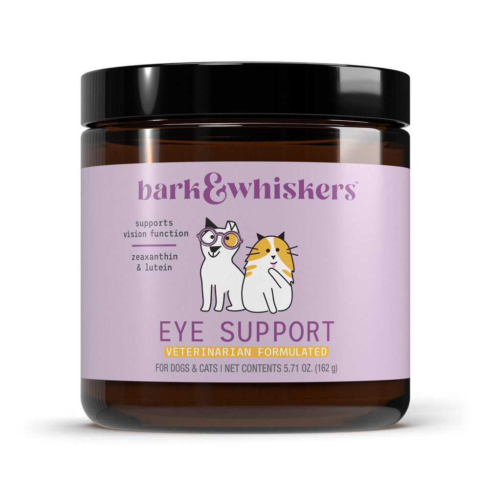 Dr. Mercola soporte ocular en polvo para gatos y perros, uso diario.