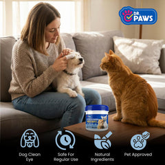 Dr. Paws Choice: limpieza ocular para perros y gatos, higiene ocular completa.
