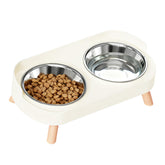 Drohoo tazones elevados de acero inoxidable para gato, diseño robusto y seguro