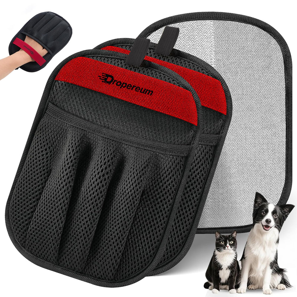 Dropereum guantes-eliminacion-pelo-mascotas limpiando ropa y muebles con facilidad