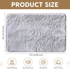 Drydiet alfombra mascota plush gris, suave para siestas