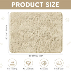 Drydiet alfombrilla gato textura pelo falso, suave y acolchada para siestas tranquilas.