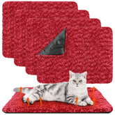 Drydiet almohadilla autocalentante para gato rojo 40x50 cm ofrece calor suave sin electricidad.