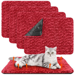 Drydiet almohadilla autocalentante para gato rojo 40x50 cm ofrece calor suave sin electricidad.