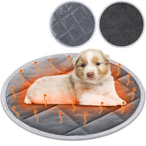 Cama Drydiet auto-calentante redonda de 19 pulgadas para confort nocturno.
