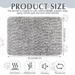 Superficie de felpa suave de Drydiet para siestas de mascotas en gris.