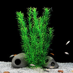 dskoiph decoración para acuario, planta artificial verde de 21 pulgadas.