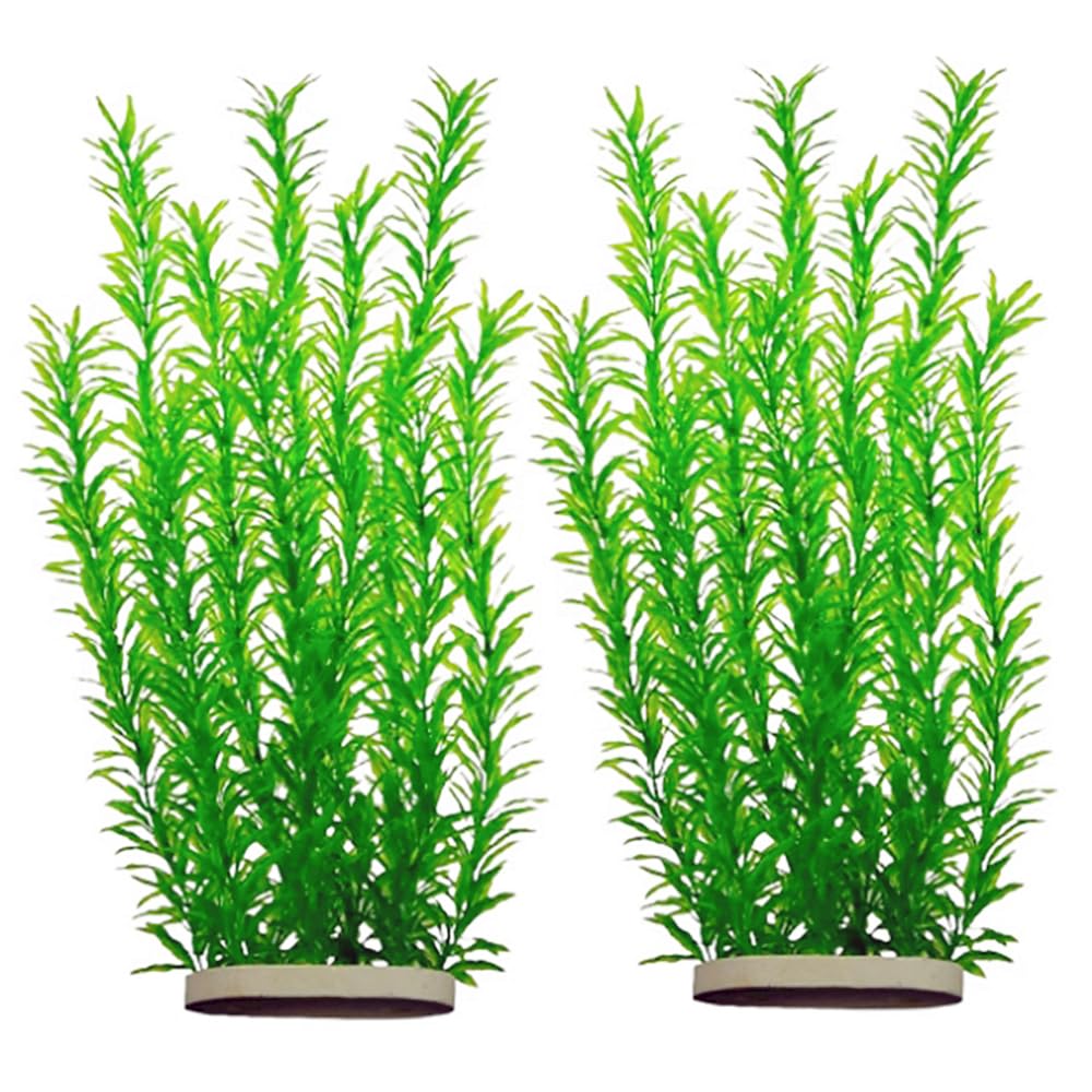 dskoiph plantas artificiales para acuario verde, altura de 21 pulgadas, decoración duradera.