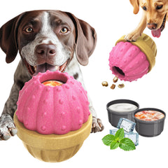 DSUMD dispensador de premios congelados para perros, fomenta la estimulación mental.