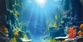 Fondo Dtekoj para acuario azul 3D que realza la naturalidad del hábitat.