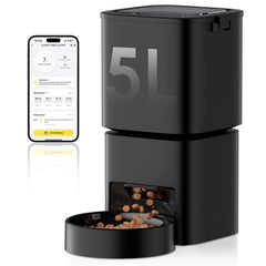 DUDUPET Dispensador automatico para gatos, 5l, ofrece porciones precisas