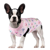 Due Felice traje recuperación rosa oso, cómodo para postoperatorio.