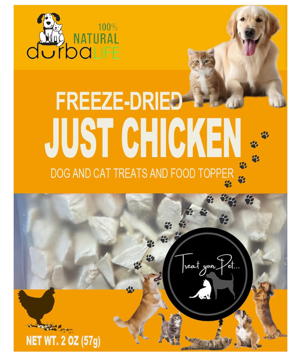 DurbaLife deshidratado de pollo, snack crujiente para premiar entrenamiento
