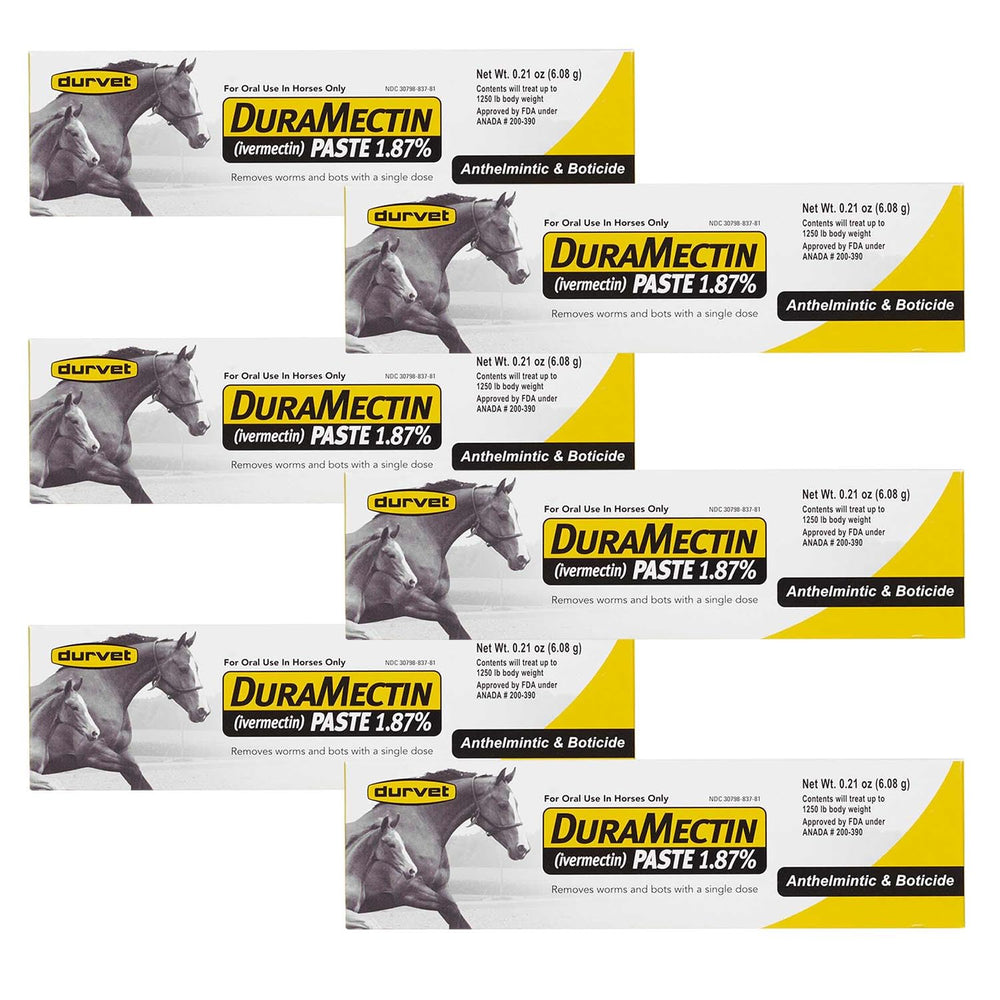 Durvet Duramectin para caballos, pasta desparasitante, administración oral fácil para desparasitación