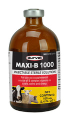 Durvet Maxi-B 1000, botella para uso seguro en perros mayores, apoyo al bienestar diario