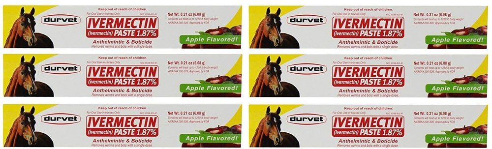 Pasta ivermectina Durvet sabor manzana en jeringa para caballos