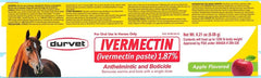 Durvet pasta de ivermectina, textura cremosa para aplicación suave en caballos.