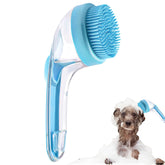 DVHNMK cepillo baño perro con dispensador de champú para masaje suave.