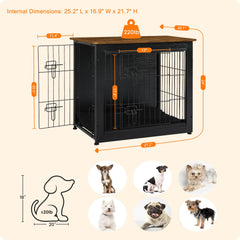Dwanton casa para perro interior de madera, diseño elegante para sala.