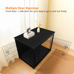 Dwanton Dog Crate Furniture, puertas dobles para entrada y salida fáciles.
