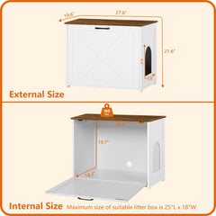 Dwanton espacio privado para gatos, caja de arena silenciosa
