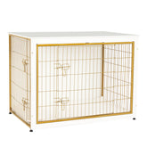 Dwanton jaula para perros con doble puertas, ideal como mueble auxiliar en sala.