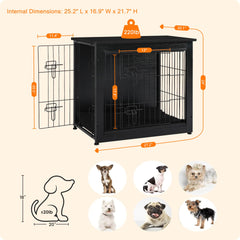 Dwanton jaula-perro acceso puertas-dobles, entrada y salida fáciles